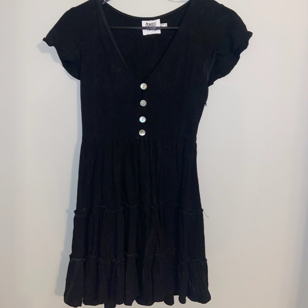 Princess Poly Black Ruffle Dress/Shirt